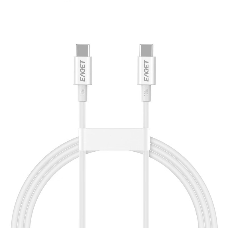 忆捷 PD系列1.5米 100W快闪充数据线Type-C to Type-C手机电脑两用 EC1001白色