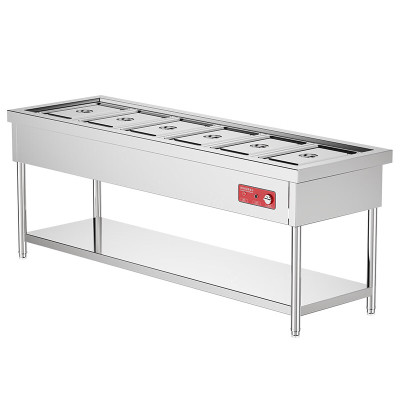 圣托(Shentop)保温售饭台六格商用 电热饭菜保温汤池 STTA-FA21