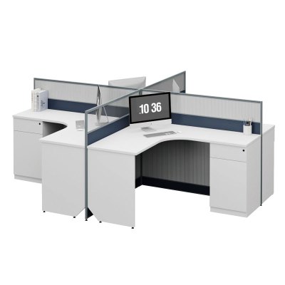 臻远ZYGW-036屏风工作卡位职员桌办公桌 十型四人位