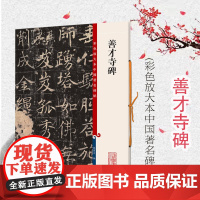 善才寺碑 彩色放大本中国著名碑帖孙宝文编上海辞书出版社 书法篆刻碑帖鉴赏毛笔字练习临摹字帖