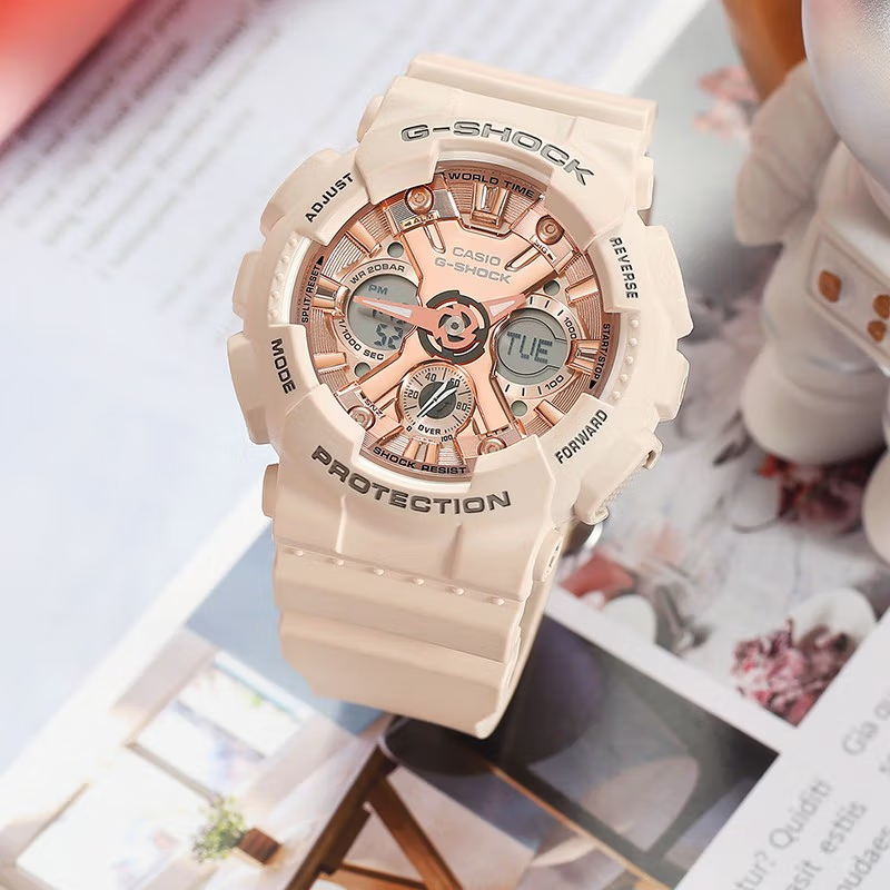 卡西欧(casio)手表 baby-g系列 防震防水led照明全自动日历时尚石英表