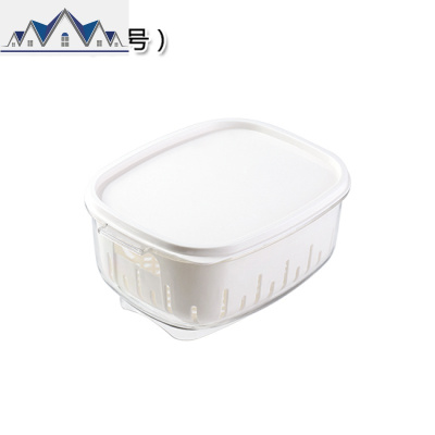 双层冰箱保鲜盒带盖沥水篮密封盒子家用蔬菜冷藏厨房食品收纳盒 三维工匠