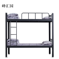 峰汇园铁架床钢木床宿舍床黑色加厚型2000X1000含床板[工厂现做 7天内发货]