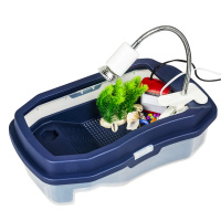 乌龟缸造景带晒台别墅养乌龟专用缸大型家用水陆缸巴西龟箱乌龟盆