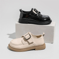 儿童小皮鞋2026春秋新款女童黑色英伦风演出鞋男童乐福鞋