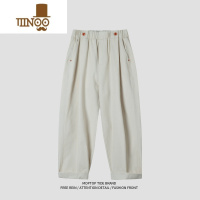 YANXUMmop秋季日系时尚休闲裤男士男装ins潮牌宽松直筒薄款裤子男潮