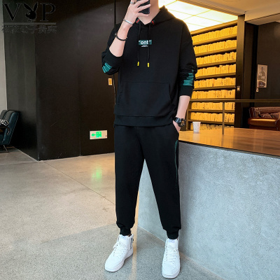 花花公子贵宾卫衣男士春秋款连帽帅气男装衣服2020新款潮ins春季运动休闲套装