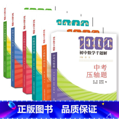 初中数学千题解 套装6册 初中通用 [正版]初中数学千题解 中考压轴题+一次函数与四边形+二次函数与函数+全等与几何综合