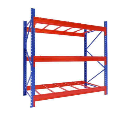 臻远 ZY4121484重型货架仓储高位货架单层称重2000kg 蓝橘色主架3层