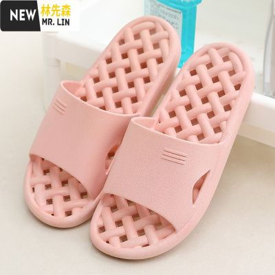 林先森拖鞋男2021夏季家用防滑漏水软底凉拖居家浴室洗澡速干情侣一字拖拖鞋
