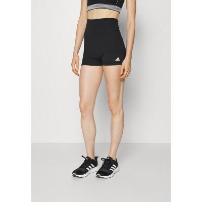 高弹力修身瑜伽裤女款训练健身舞蹈弹力紧身运动 leggings 黑色