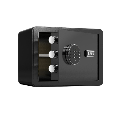 臻远 ZY40618088 小型保险柜密码保险箱全钢防盗保管箱 30cm黑色电子密码款