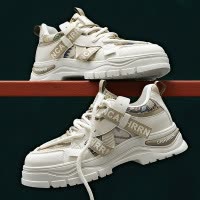 新款马丁鞋男士低帮印花厚底增高休闲运动男鞋秋冬季sneakers