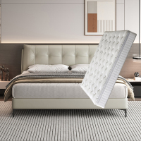 喜临门 暖暖 + 白骑士lite 真皮双人床 主卧大床现代简约风卧室婚床家具 暖暖[床架] +白骑士lite床垫