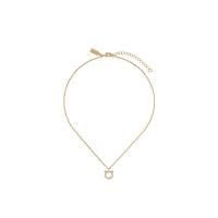 Salvatore Ferragamo女士金属玻璃黄铜项链可调节长度40-46cm时尚饰品