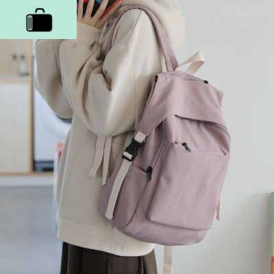 大学生书包女2020年新款简约ins大容量背包高中学生初中生双肩包NEW LAKE