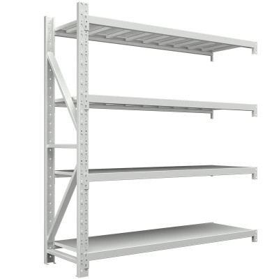 臻远 ZY-HJ-31 仓储货架仓库超市置物家用层架收纳架子 重型1200*500*2000四层副架 灰白色