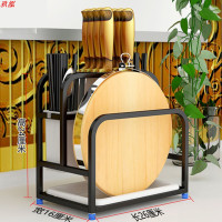 多功能不锈钢刀具砧板架放锅铲菜刀针板座置物收纳架厨房用品架子 敬平 D6黑色款(宽刀槽单筷筒)厨具架