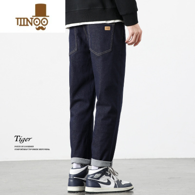 YANXU牛仔裤子男士2023新款直筒宽松男生潮牌防褪色原牛休闲长裤