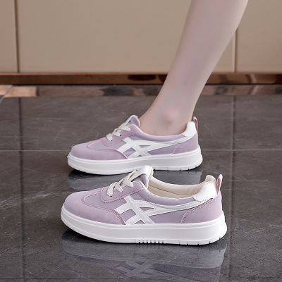 2026春季新款韩版ins透气小白鞋女低帮休闲板鞋厚底平跟鞋_446
