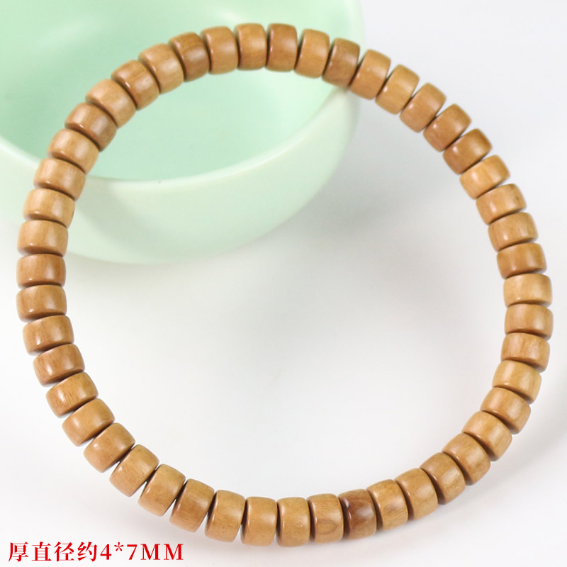 枣木手串药片珠单圈男女情侣手链饰品文玩木串佛珠新中式直播货源送女朋友老婆情人节七夕生日礼物