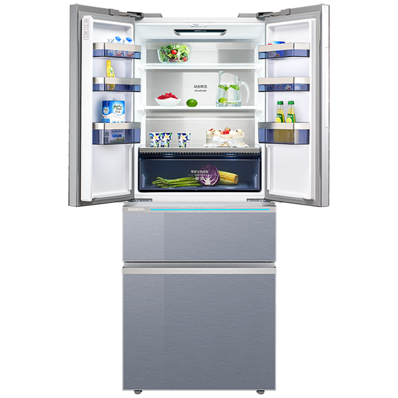 西门子[无界Pro]AI超氧零度舱461升大容量多门变频零嵌电冰箱 智能eNose零度生物保鲜 KF72AA639C