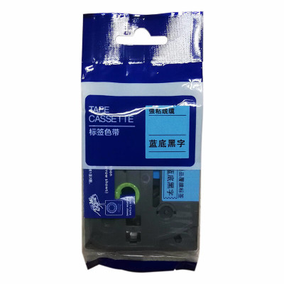 鑫诚达 TZ-551 24mmX8m 蓝底黑字 色带 (计价单位:盒) 蓝色