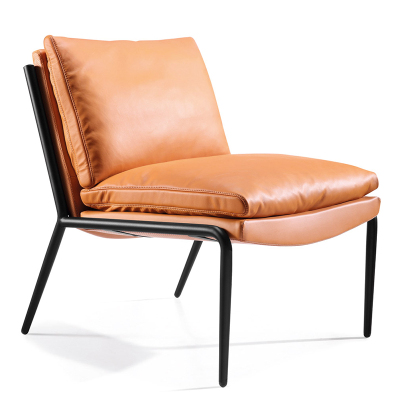 翌嘉 YJ-20118 办公沙发椅电脑椅科技布舒适沙发椅橙色