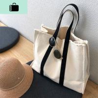 2020新款韩版上课手提包女气质女神单肩大容量小众公文帆布旅行包NEW LAKE 米白色