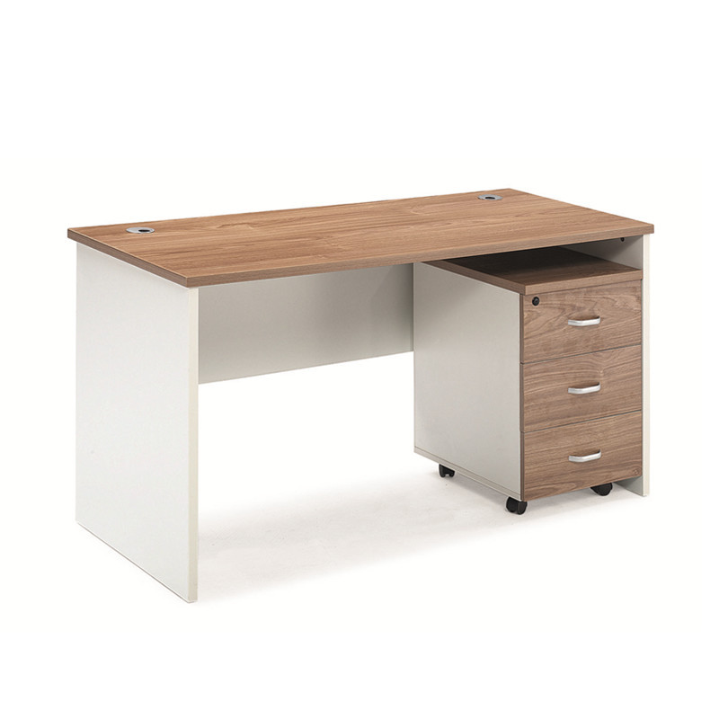 梦强板式办公桌带活动柜职员桌