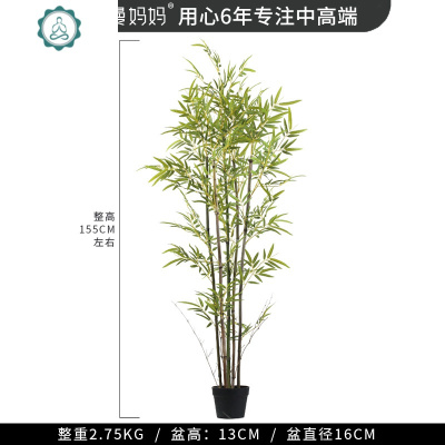 现代简约新中式装饰仿真竹子绿植大型植物盆栽室内家居造景摆件封后竹子260CM仿真植物
