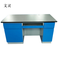 文灵全钢实验台钢木PP边台柜试验台化验室工作台实验室桌操作台定制(每米单价)[工厂现做 7天内发货]