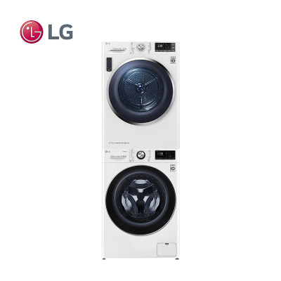 LG新品洗烘套装洗衣烘干机上下组合变频热泵FCV13G4W+RC90V9AV4W