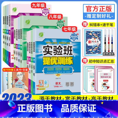 ★ ★ 5本装[语文+数学+英语+物理+化学]人教版 ★ ★ 九年级上 [正版]2023实验班提优训练七八九年级下册