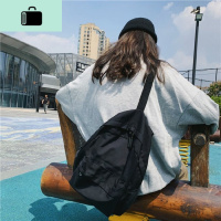 小众设计/黑色大容量斜挎包女网红慵懒风潮搭帅气斜挎包男百搭insNEW LAKE 黑色