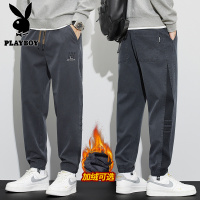 花花公子新款高品质(实拍)秋冬款休闲裤男宽松潮牌工装裤束脚拼接运动裤子