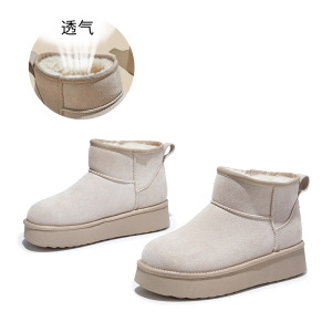 厚底雪地靴女冬季新款加绒加厚保暖女式时尚靴复古抗寒靴子女