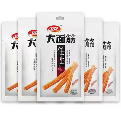 卫龙香辣大面筋 65g/袋 10袋更实惠 辣条辣片麻辣休闲零食豆干