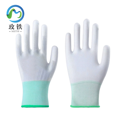 玫铁 PU浸胶涂掌手套 白色/M码 双