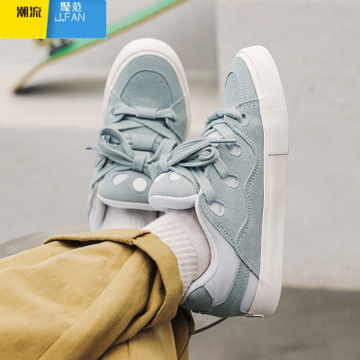 聚范夏季男鞋2024新款网红潮流情侣小众设计帆布板鞋面包休闲潮鞋
