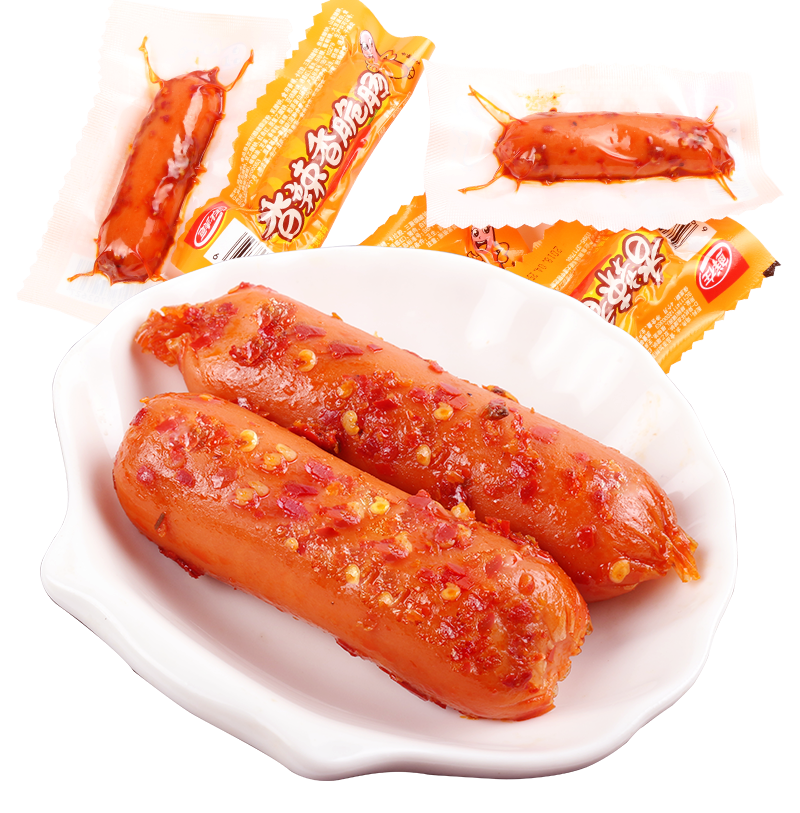 鲜在香辣肠28g*10根食品零售小吃香脆火腿肠火腿肠热狗肠
