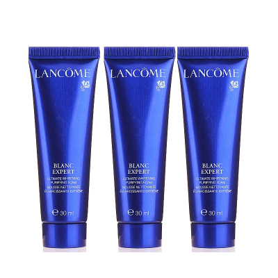 lancome 兰蔻新臻白 净透洁面泡沫洗面奶50ml*3 法国原装进口