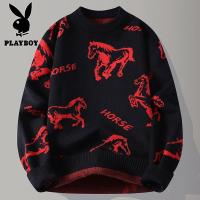 花花公子新款高品质[新款] 2025年秋冬款圆领针织毛衣男