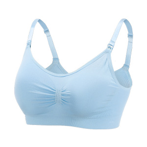 孕妇前开扣无痕大码哺乳文胸喂奶调整型聚拢产后薄款哺乳胸罩内衣