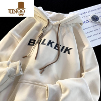 YANXU卫衣男2023新款美式复古oversize上衣宽松潮牌连帽外套