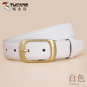 啄木鸟皮带女士2025新款时尚高级感百搭针扣韩版配牛仔裤腰带小众