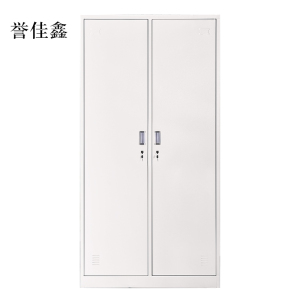 誉佳鑫加厚二门钢制更衣柜员工柜铁皮职工储物柜带锁存包柜鞋柜