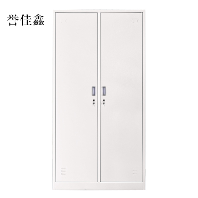 誉佳鑫加厚二门钢制更衣柜员工柜铁皮职工储物柜带锁存包柜鞋柜