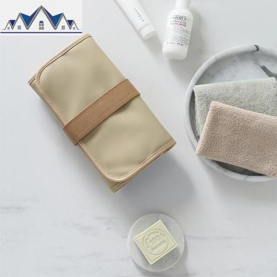 精品简约便携式化妆收纳包男女旅行大容量防水随身旅游皮质洗漱包 三维工匠