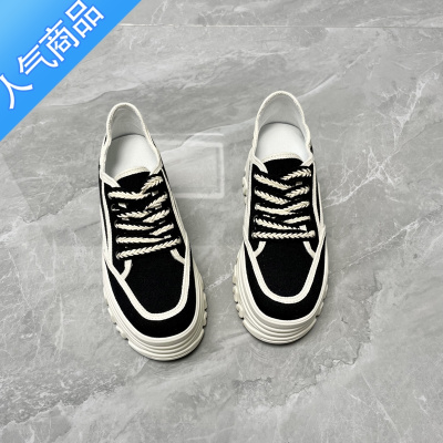 SUNTEK8cm厚底女鞋新款小个子内增高帆布鞋2023春季松糕休闲百搭单鞋女